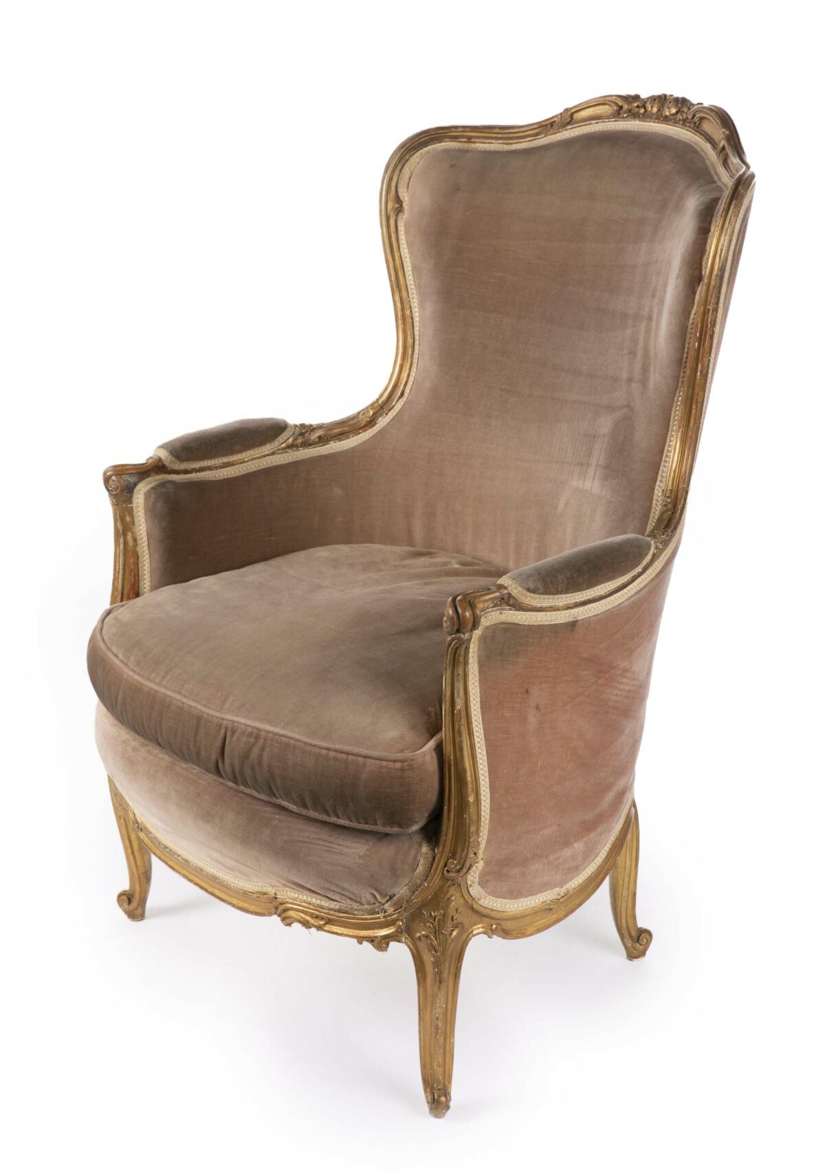 French Louis XV Gilded Armchair - Wallrocks Antiques