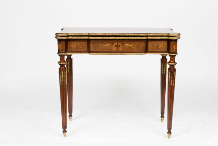 French Louis XVI Marquetry Antique Card Table - Image 3
