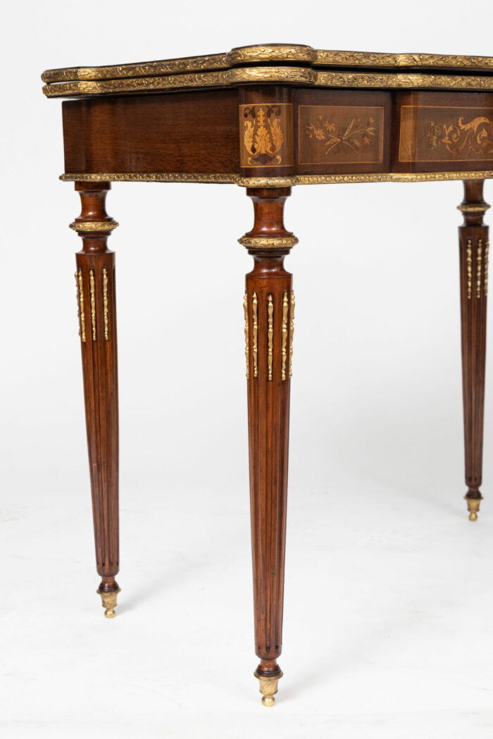 French Louis XVI Marquetry Antique Card Table - Image 7