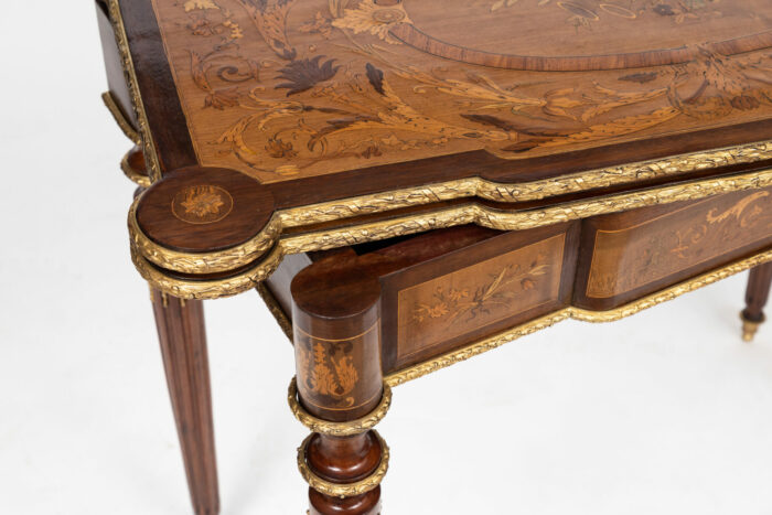 French Louis XVI Marquetry Antique Card Table - Image 12