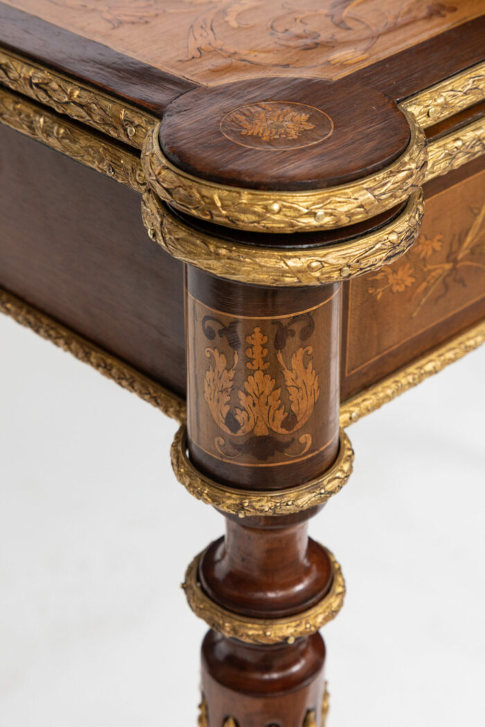 French Louis XVI Marquetry Antique Card Table - Image 8