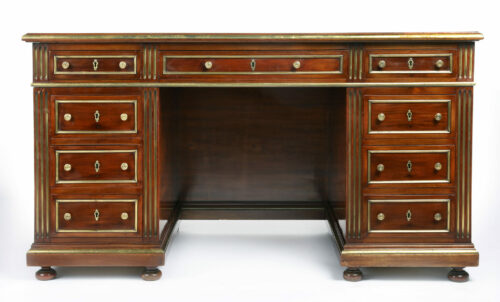 French Empire Pedestal Desk Antique
