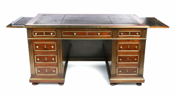French Empire Pedestal Desk Antique