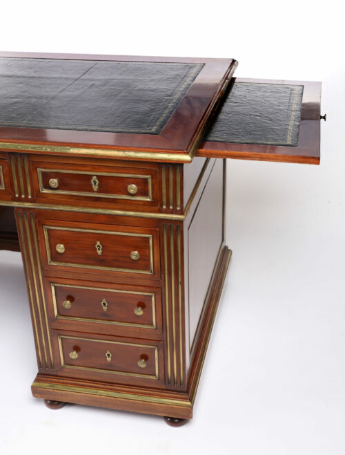 French Second Empire Pedestal Desk Antique 2230P g scaled