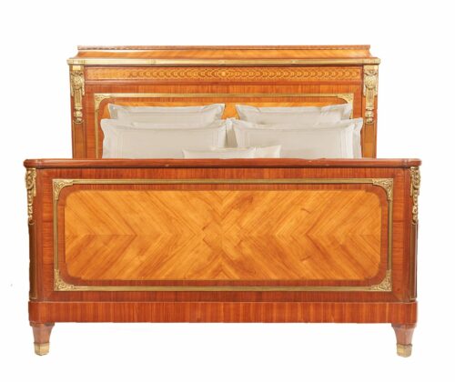 French Tulipwood Bed Queen Size 1916L aa scaled