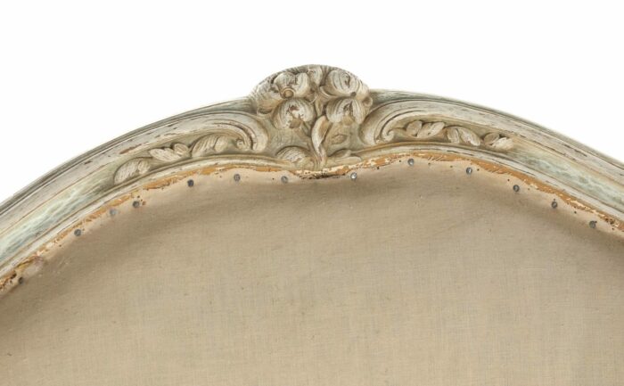 Pair 19th Century French Decorated Louis XV Bergère Armchairs - Image 3