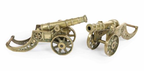 Pair Decorative antique cannons 2211P AA scaled