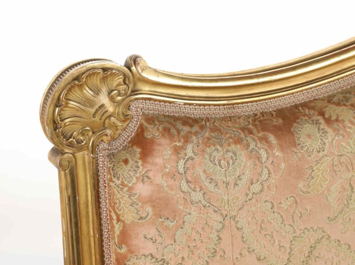 Beautiful Pair French Louis XV Antique Settees - Image 2
