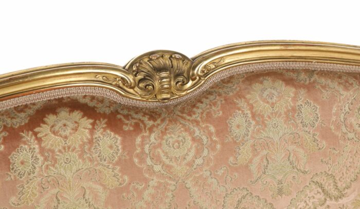 Beautiful Pair French Louis XV Antique Settees - Image 5