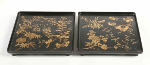 Pair Gilded Lacquer Trays 2339Q b scaled