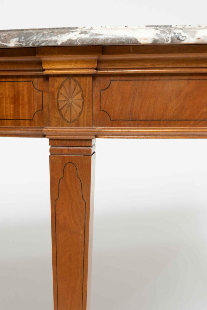 Pair of Large 19th Century English Satinwood Demi-Lune Console Tables - Image 4