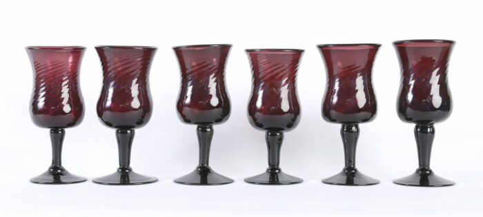 Set Six 18th Century Wine Glasses - Image 3