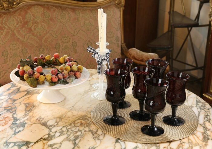 Set Six 18th Century Wine Glasses - Image 2