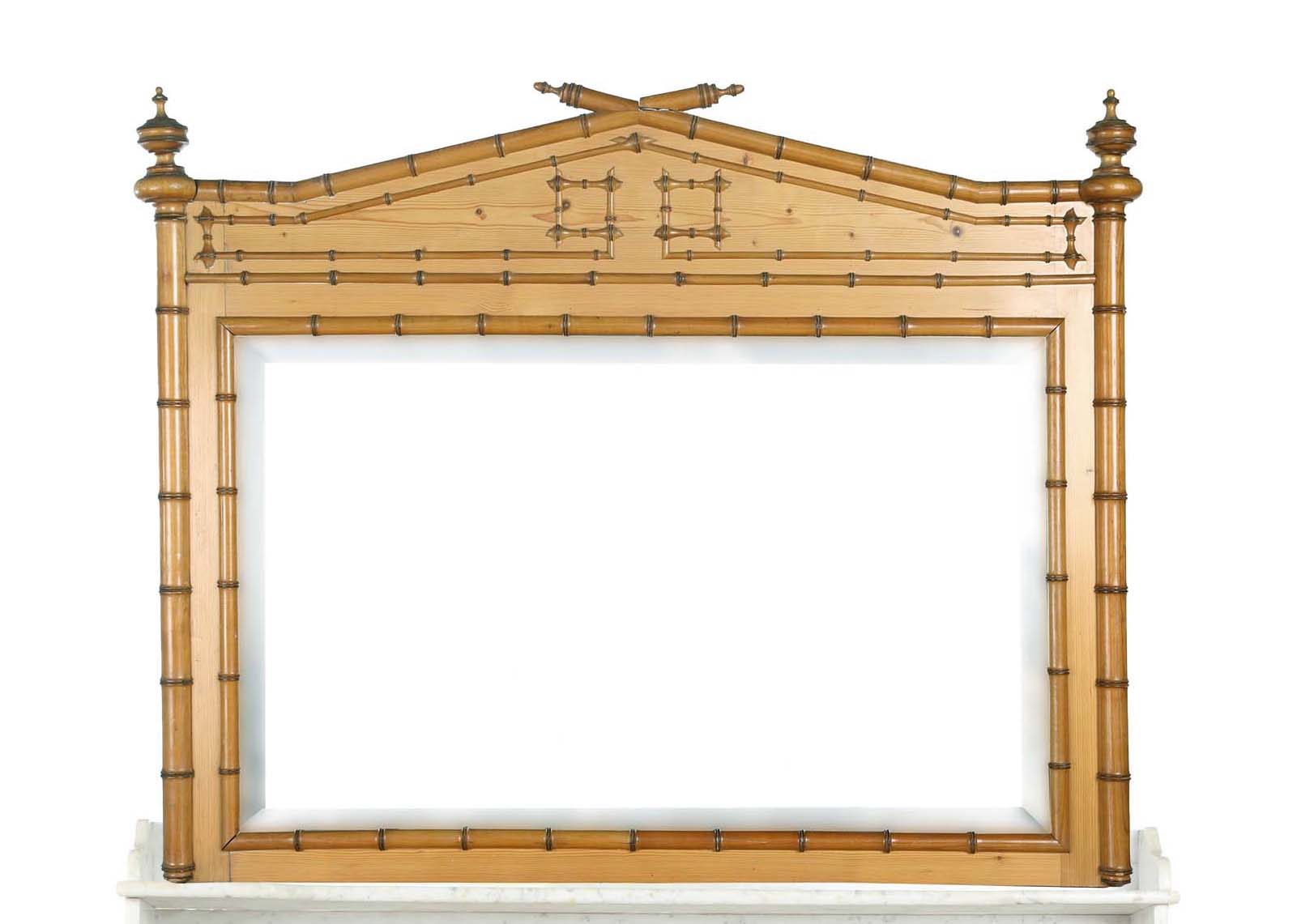 19th Century French Antique Chinoiserie Bamboo Suite Mirror 6 french chinoiserie mirror