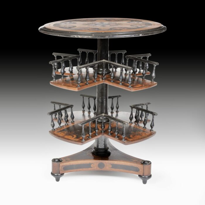 19th Century French Ebonized Occasional Table