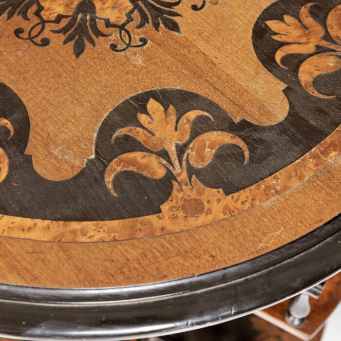 19th Century French Ebonized Occasional Table - Image 7