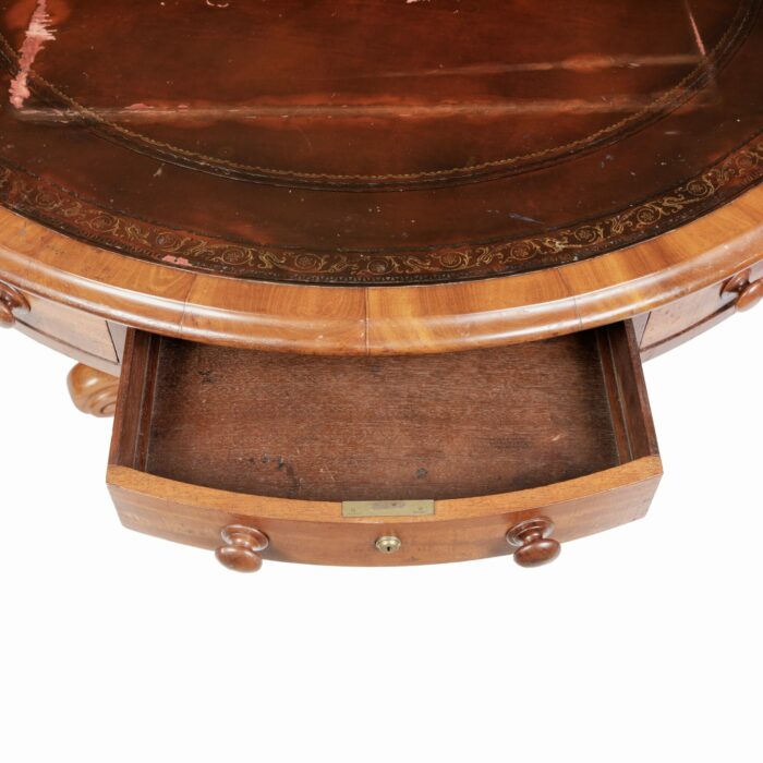 19th Century English Drum Table - Image 6
