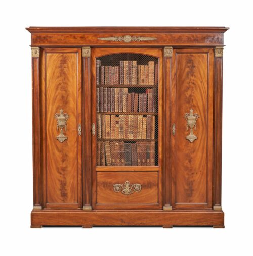 French Empire Three Door Bookcase c86 a scaled