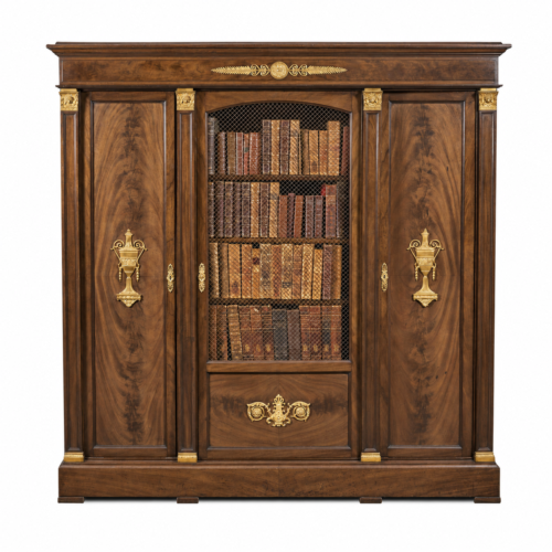 French Empire Three Door Bookcase
