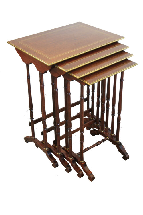 antique mahogany nest tables 16S16 a