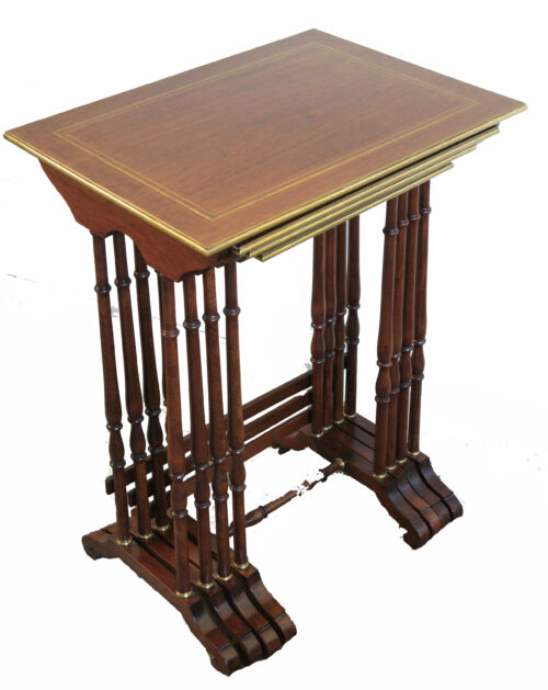 antique mahogany nest tables 16S16 c