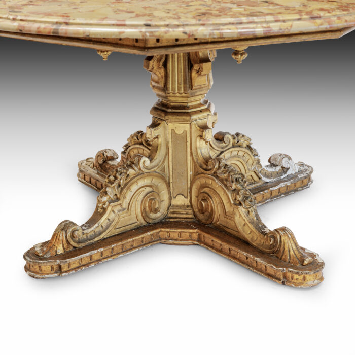 19th Century Antique Circular Dining Table - Image 5