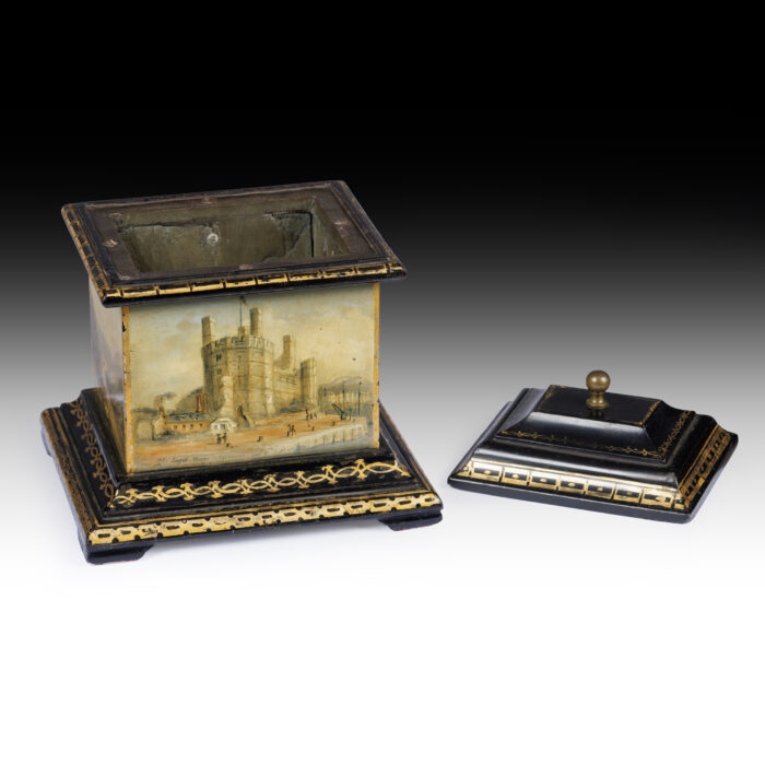 19th Century Hand-Painted Tea Caddy - Image 4