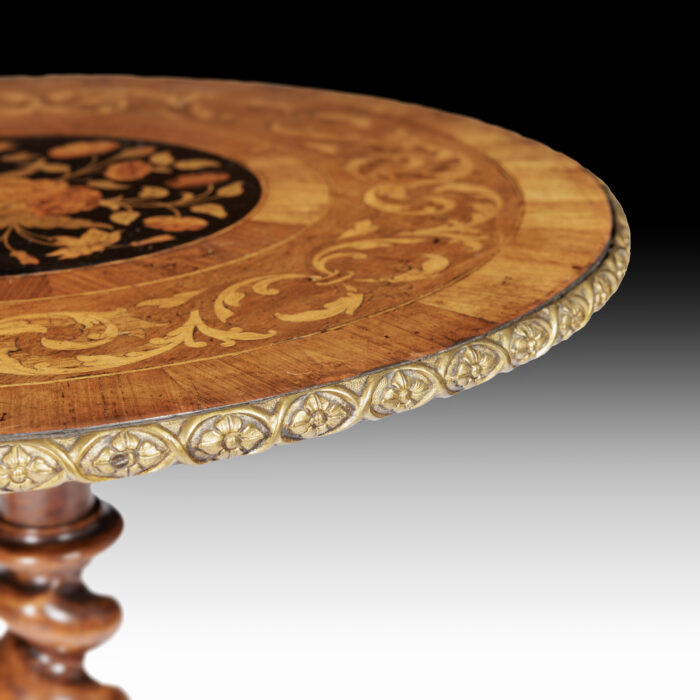 Matched Pair 19th Century Marquetry Occasional Tables - Image 2