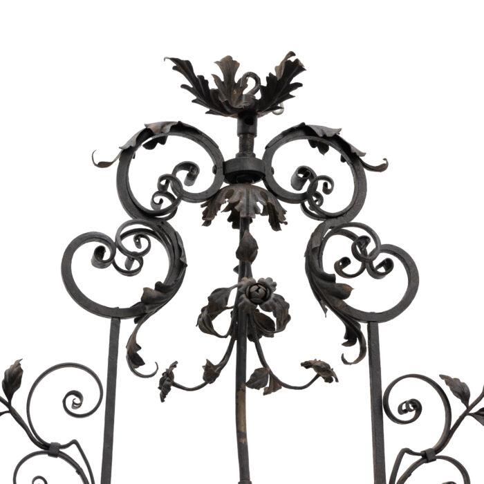 Antique Wrought Iron Chandelier - Image 2