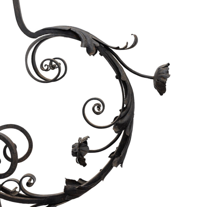 Antique Wrought Iron Chandelier - Image 3