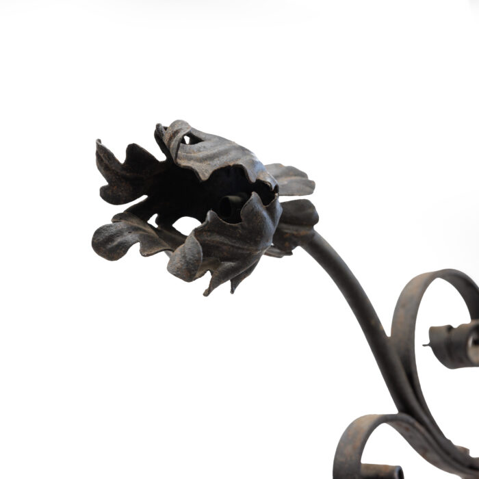 Antique Wrought Iron Chandelier - Image 4