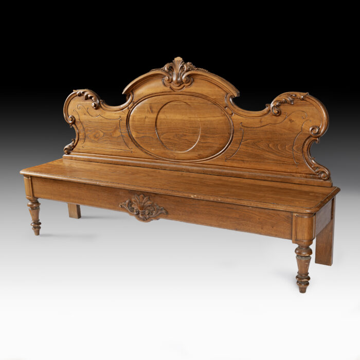 Matched Pair Early 20th Century Antique Benches - Image 5