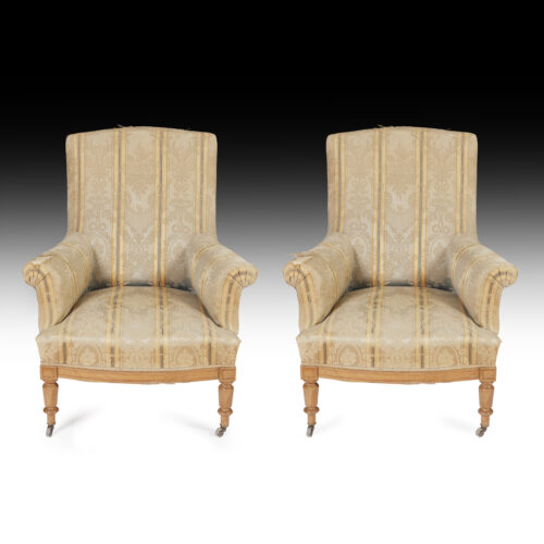 Pair 19th Century Antique Armchairs 2419S A
