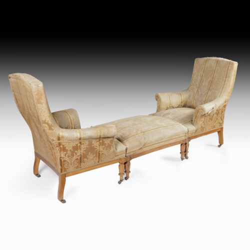 Pair 19th Century Antique Armchairs 2419S C