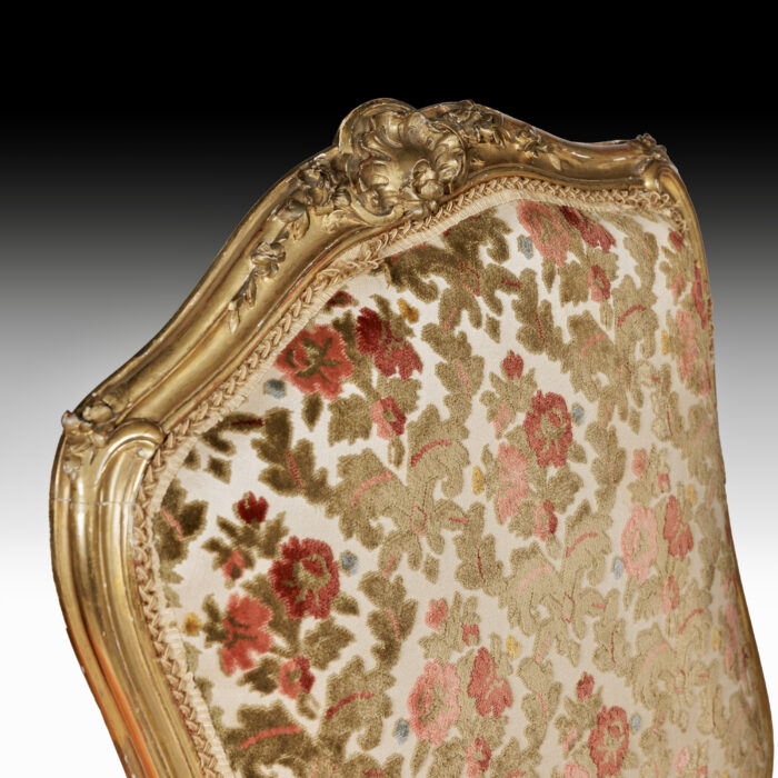 Pair of Louis XV Gilded Side Chairs - Image 5