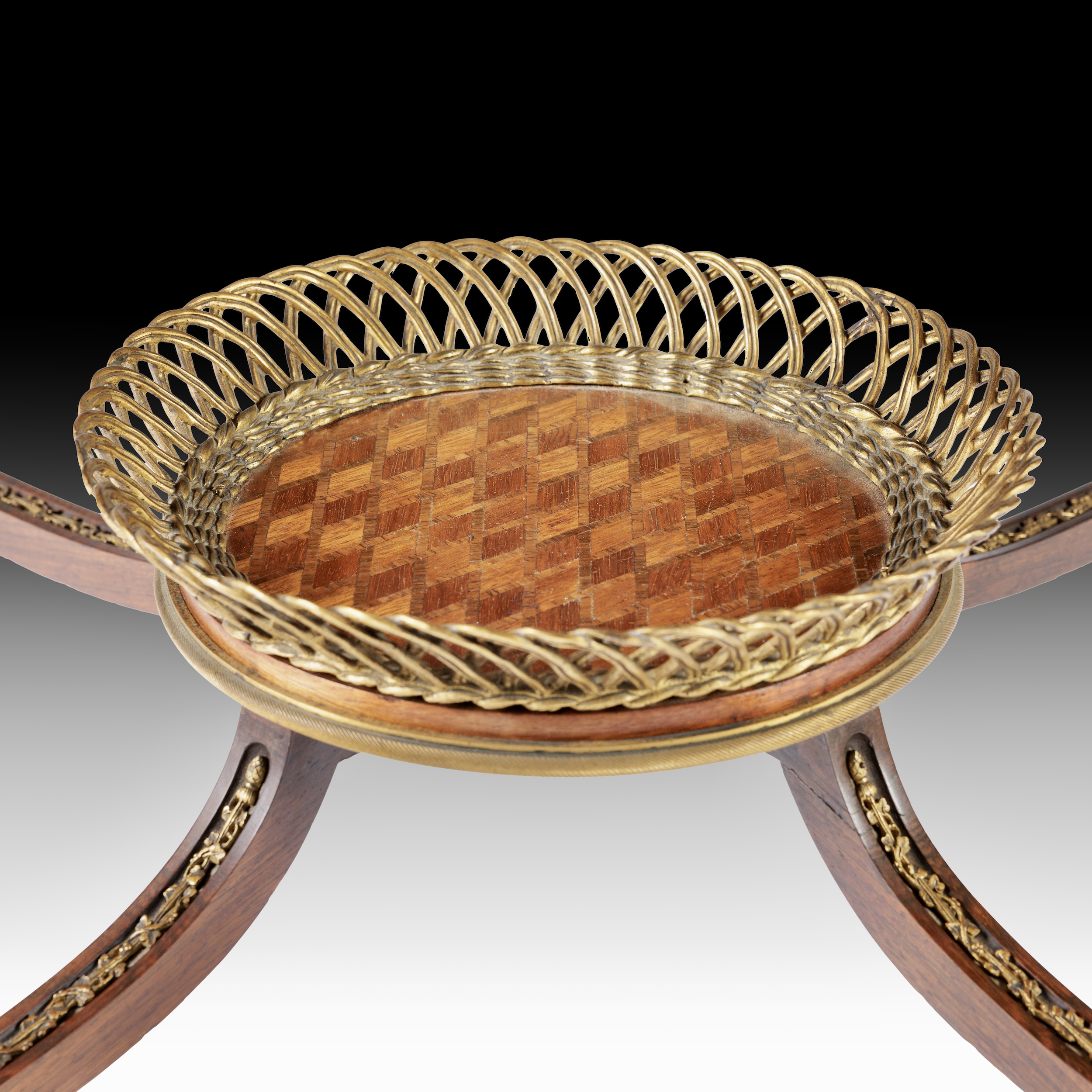 Exceptional 19th Century French Parquetry Centre Table 122 antique centre table marble top with parquetry 5