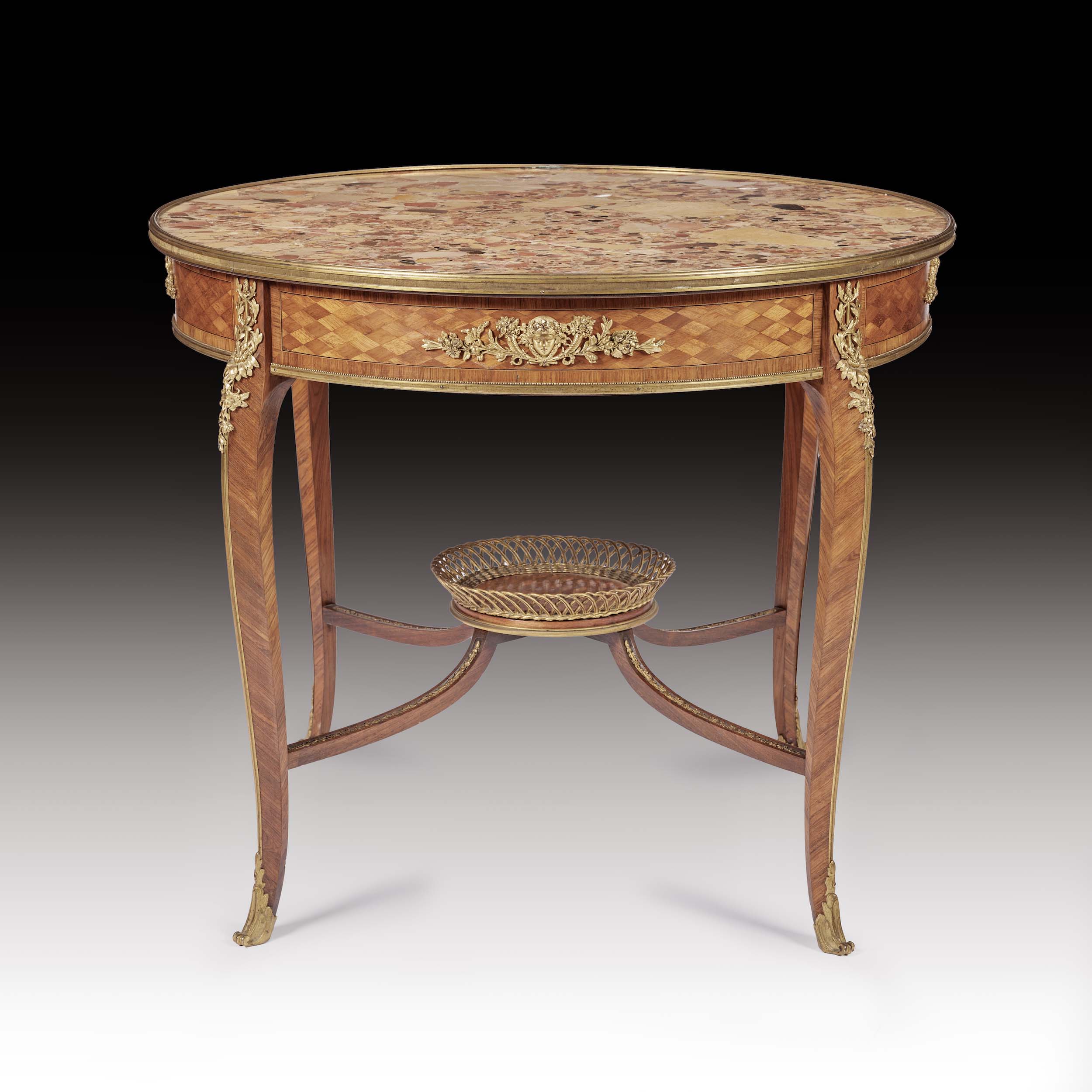 Exceptional 19th Century French Parquetry Centre Table 121 antique-centre-table-marble-top-with-parquetry