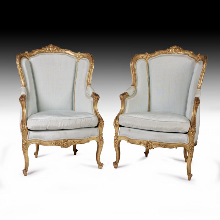 French-antique-armchairs