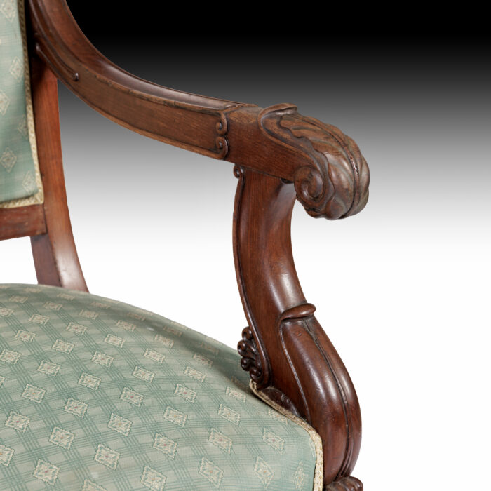 Pair French Empire Carver Chairs - Image 5