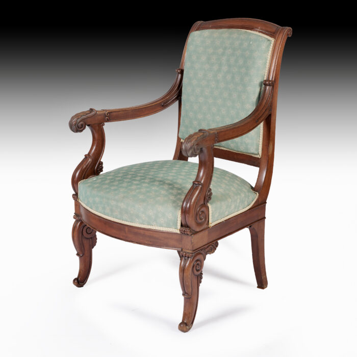 Pair French Empire Carver Chairs - Image 3