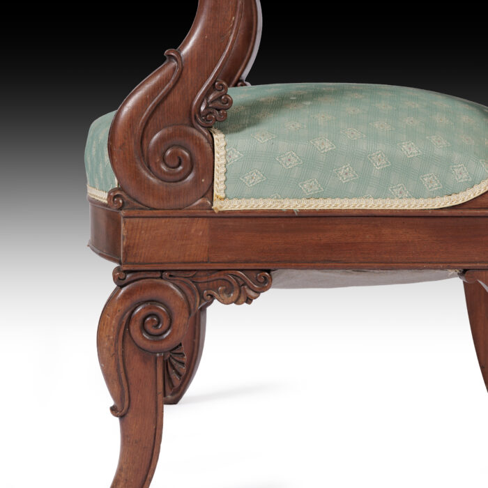 Pair French Empire Carver Chairs - Image 2