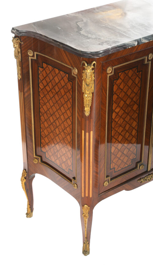 Pair French Parquetry Commodes 2131O b