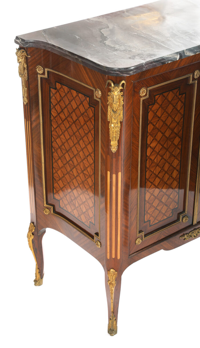 Pair French Parquetry Commodes - Image 2