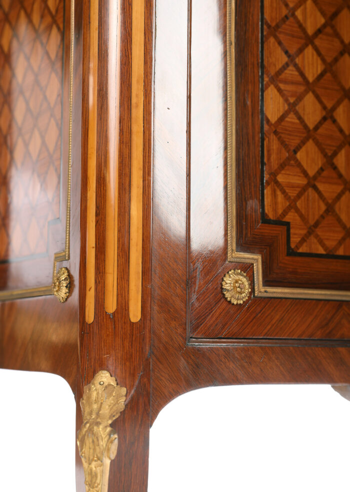 Pair French Parquetry Commodes - Image 4