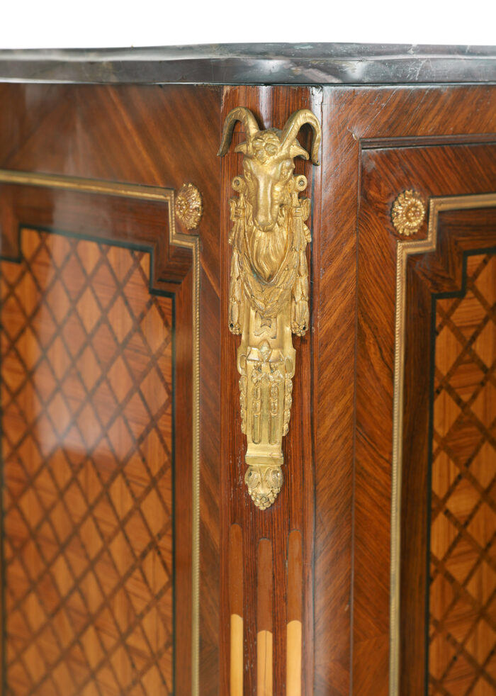 Pair French Parquetry Commodes - Image 5