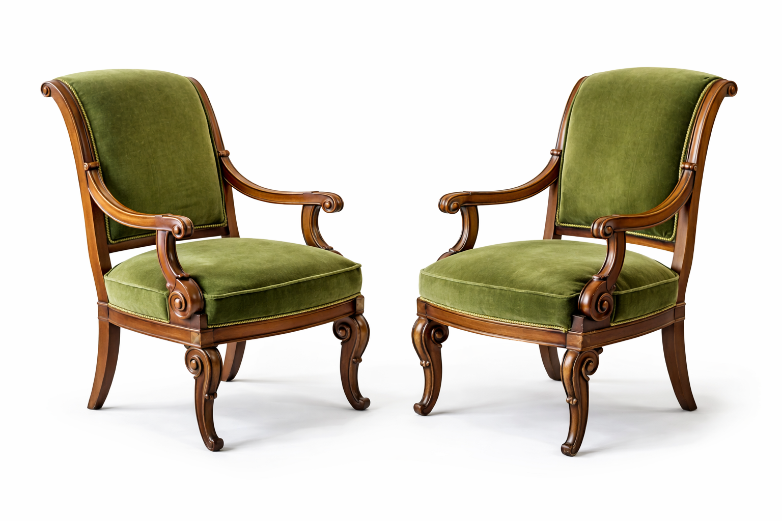 pair french ampire armchairs modern interiors