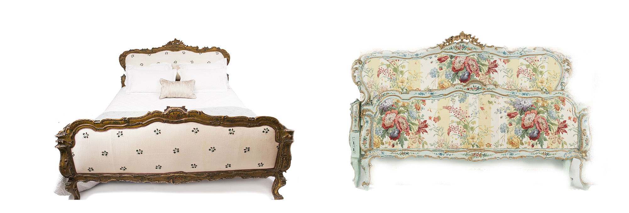 italian-bed antique-upholstery