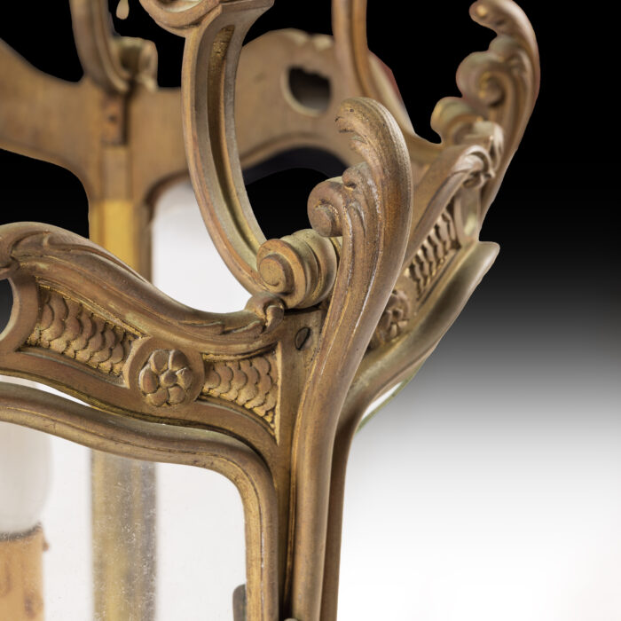 Exceptional Pair Bronze Antique Lanterns - Image 9