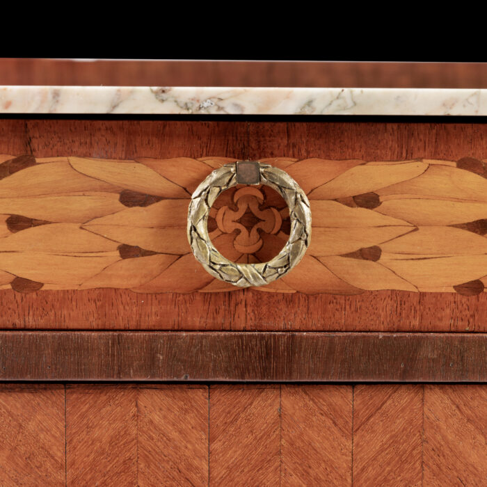 Pair 19th Century French Marquetry Bedsides - Image 9