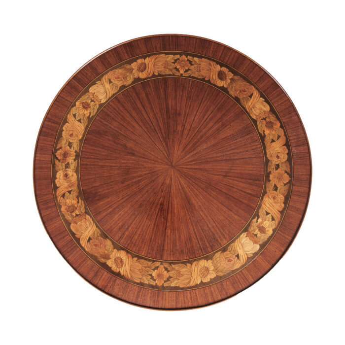 French Antique Marquetry Side Table - Image 2
